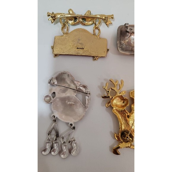 Lot of Christmas 8 pc.VTG AJC Danecraft AJMC NR broosh Wallaci Silversmiths pe - Picture 9 of 12